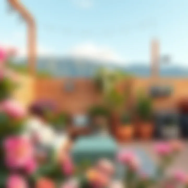 Serene outdoor color scheme