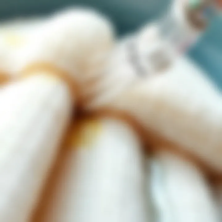 Detailed view of filter media being cleaned