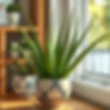 Aloe Vera in Indoor Decor Aloe Vera in a decorative pot indoors