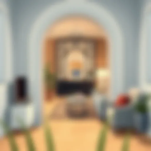 Elegant entrance decor with modern furnishings