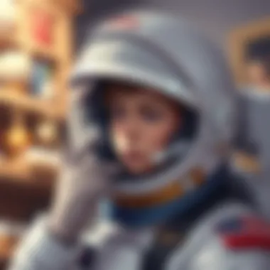 Final touches on the astronaut costume