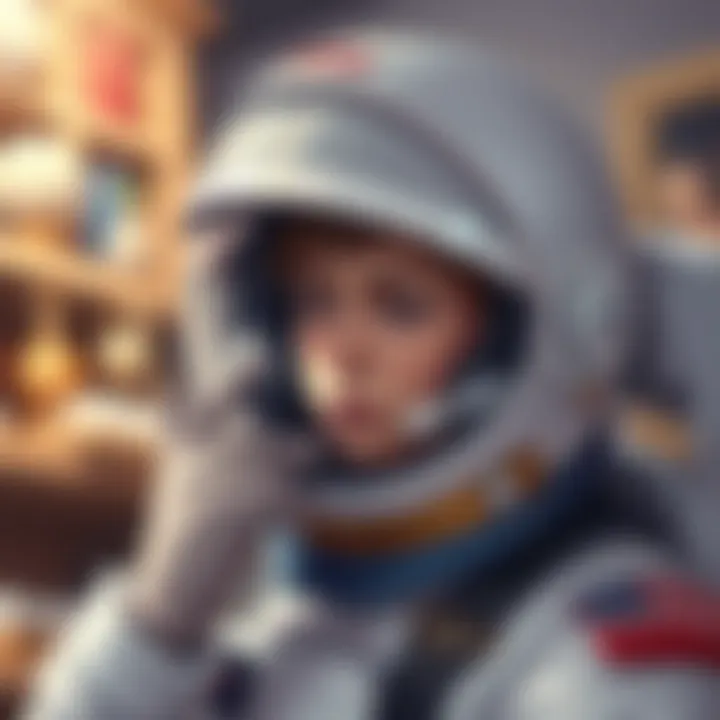 Final touches on the astronaut costume