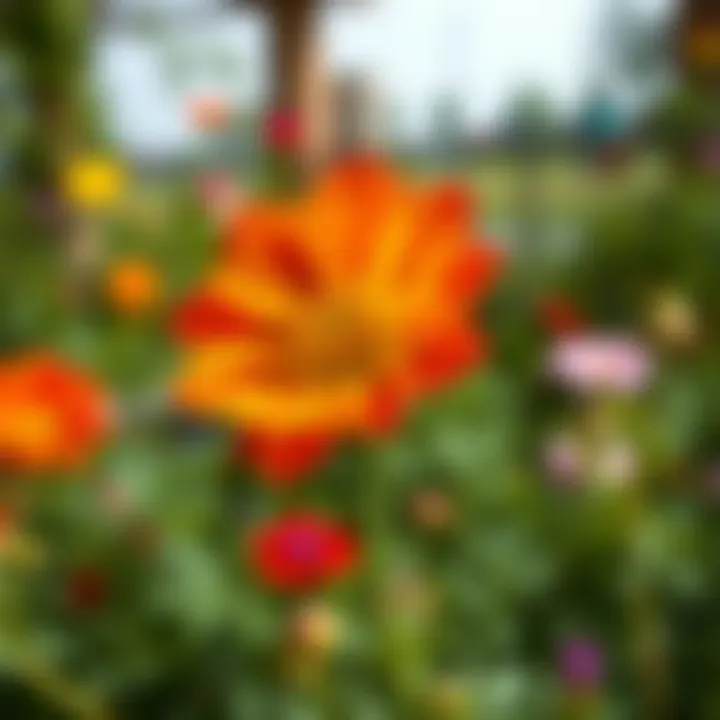 Vibrant Atatürk flower in a garden setting