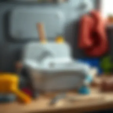 Tools and materials for sink installation