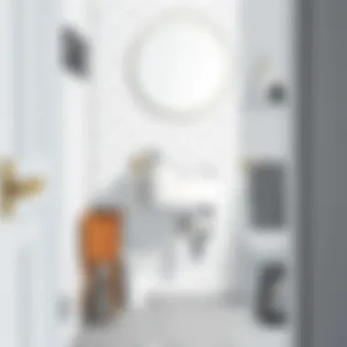 Completed installation of a legless sink