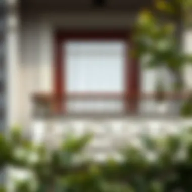 Elegant balcony railing painted with high-quality paint