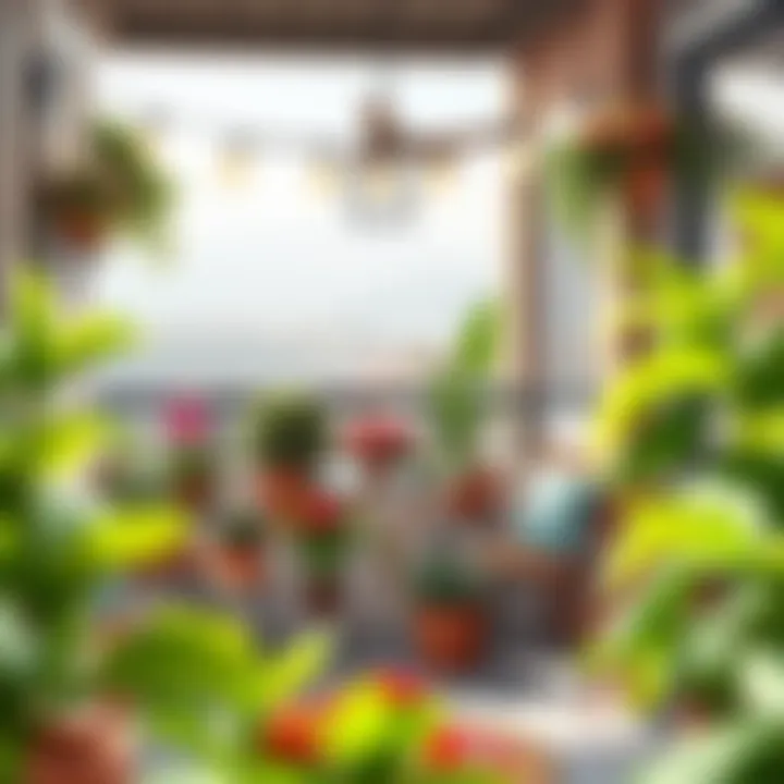 Stylish balcony decor blending functionality and aesthetics