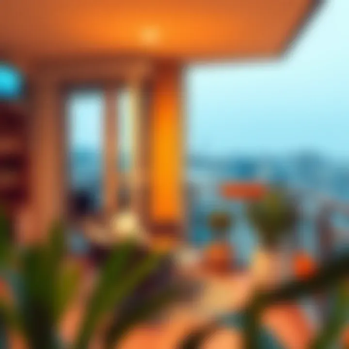 Stylish installation of balcony heating solutions in a contemporary setting