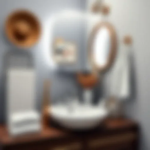 Elegant bathroom accessories enhancing decor