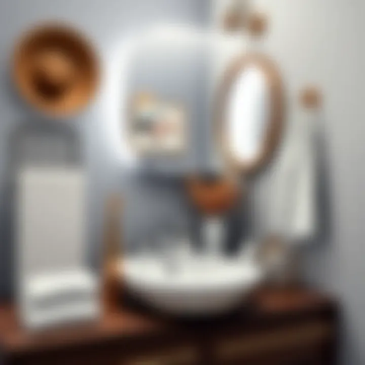 Elegant bathroom accessories enhancing decor