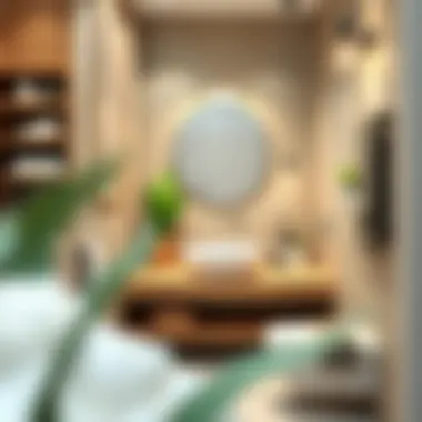 Modern design elements in bathroom decor