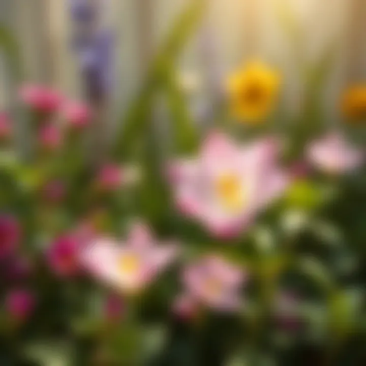 The peace flower in a serene garden setting