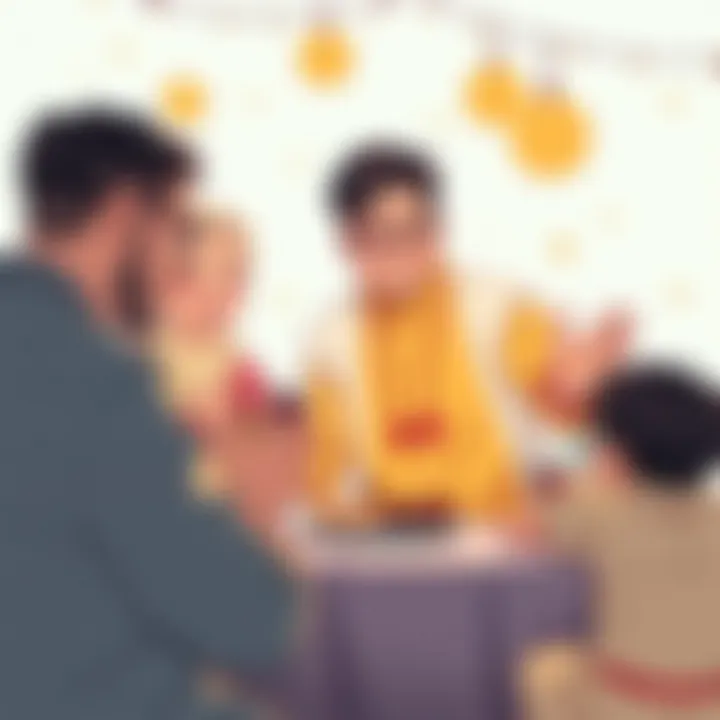 Well-organized family gathering with joyful atmosphere