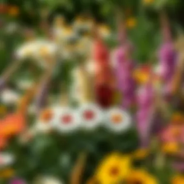 Diverse selection of flowers in a beautifully arranged garden