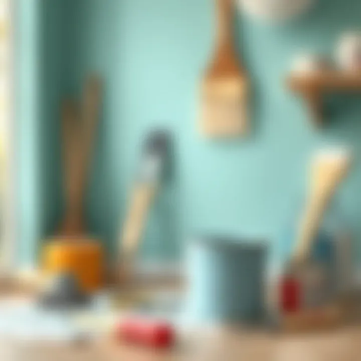 Tools and materials for painting a house