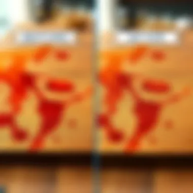 Before and after stain removal