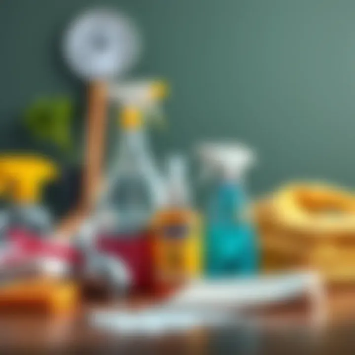 Cleaning supplies for stain removal