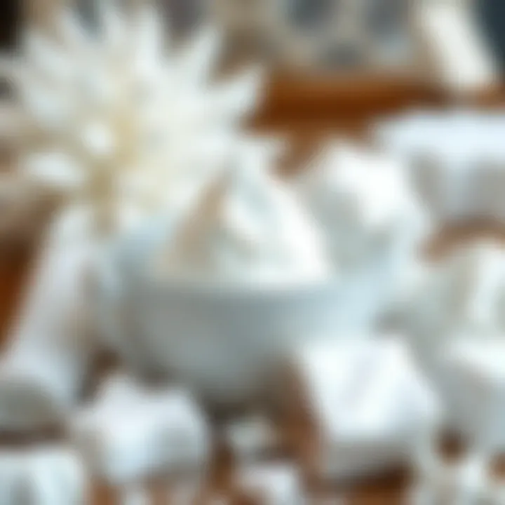 Artistic representation of white color creation using various materials