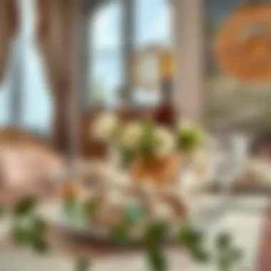 Elegant Table Setting with Handmade Decor An elegant table setting featuring a handmade decorative item.