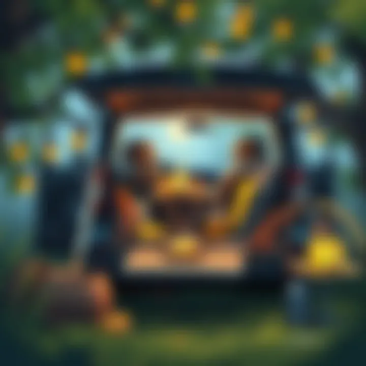 Creative DIY setup for car camping