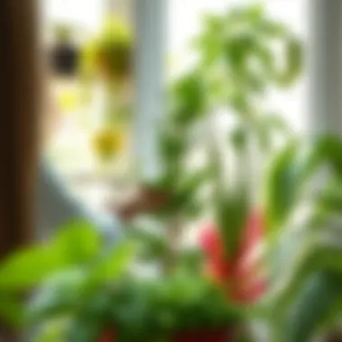 Maintaining Indoor Plants with Care A person tending to indoor plants, illustrating care and maintenance.