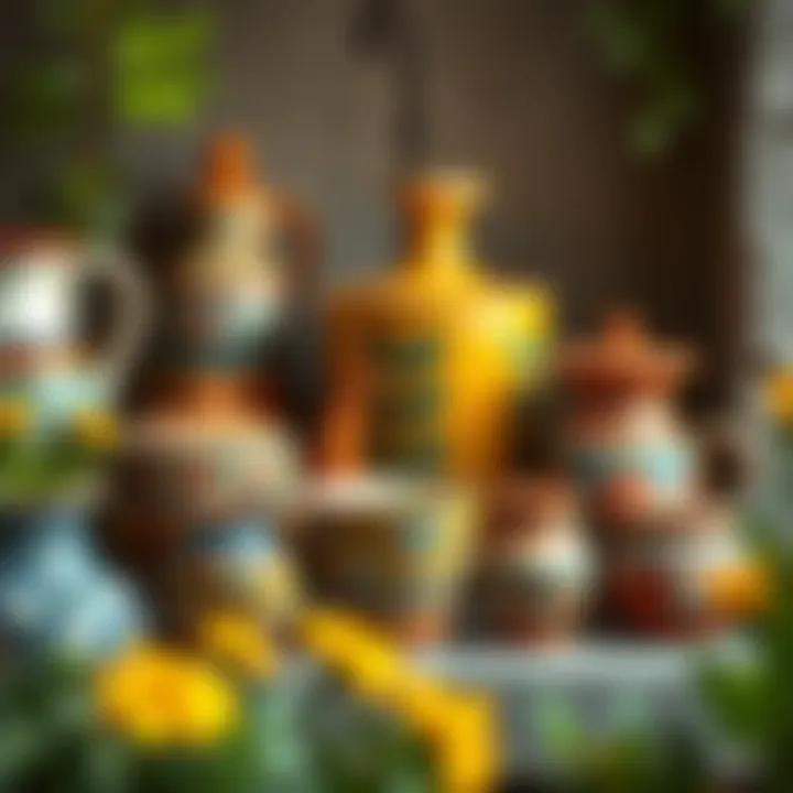 Vibrant handmade ceramics reflecting local craftsmanship