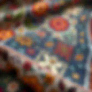 Traditional textile patterns showcasing cultural heritage