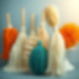 Elegant collection of traditional bath loofahs