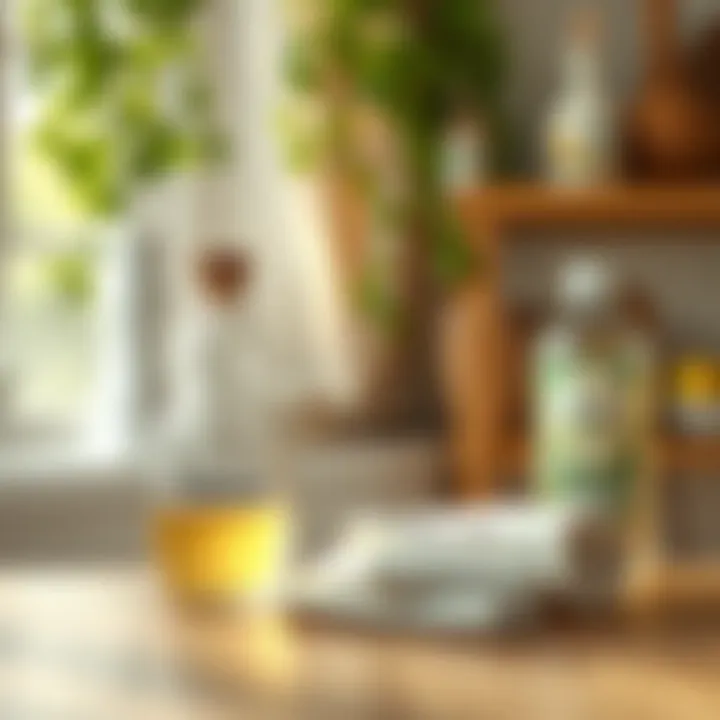 Cleaning environment to prevent fleas with vinegar