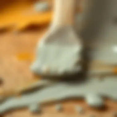 A close-up of the thawed oil paint, showcasing its texture.