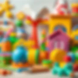 Colorful educational toys suitable for various age groups