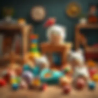 A variety of fun and engaging toys for children's development