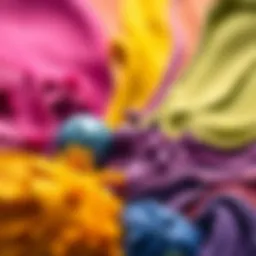 An array of colors that blend to create purple