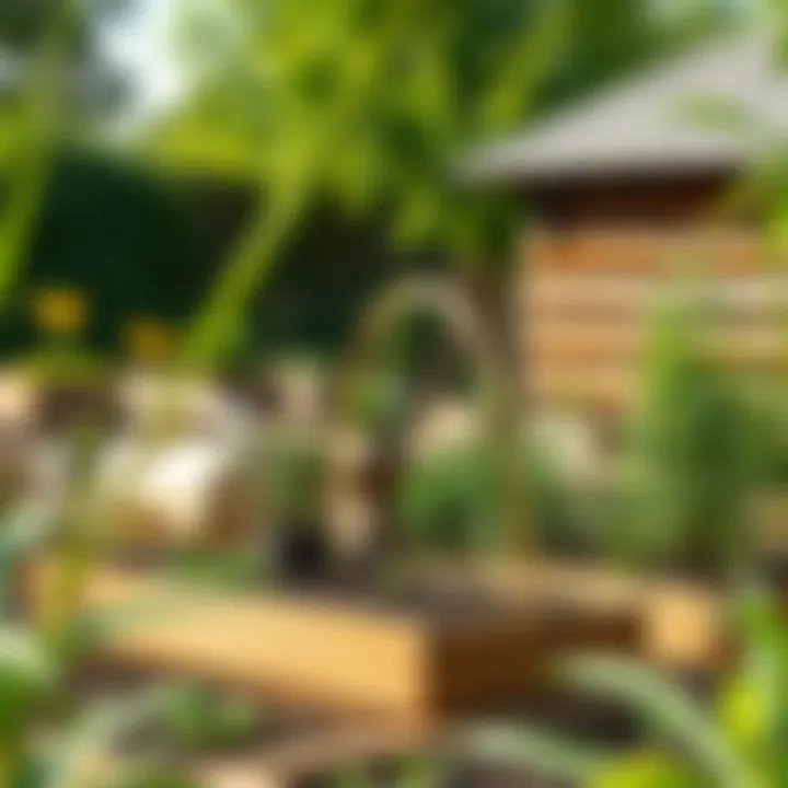 Community garden utilizing compost and recycled items