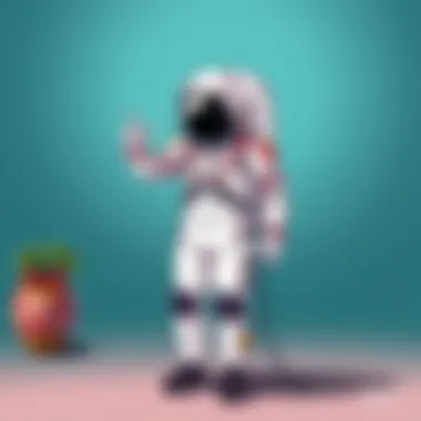 Completed astronaut costume ready for use