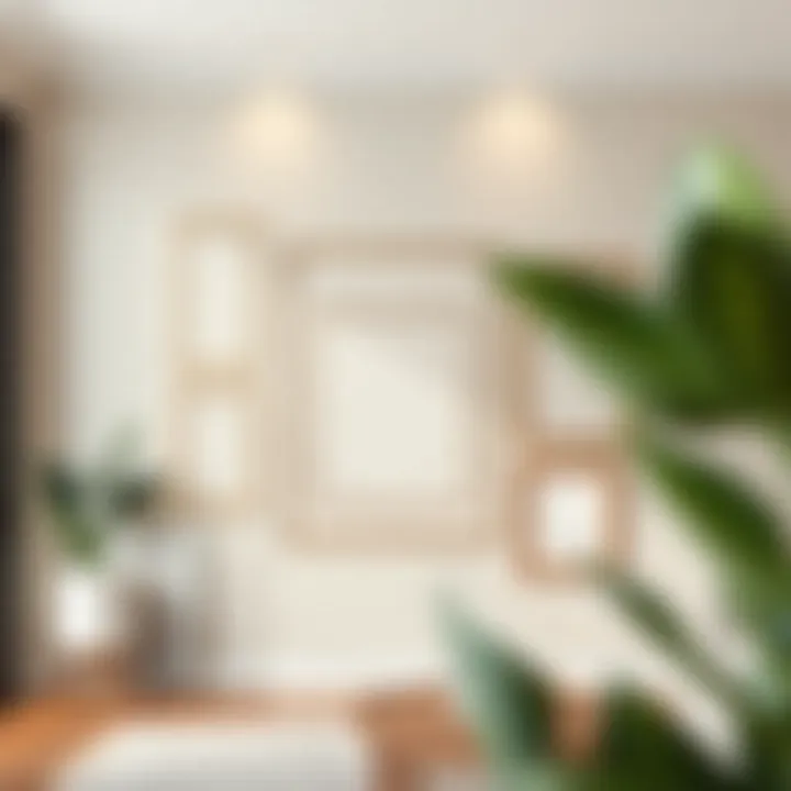 Contemporary metal wall frames in a modern setting