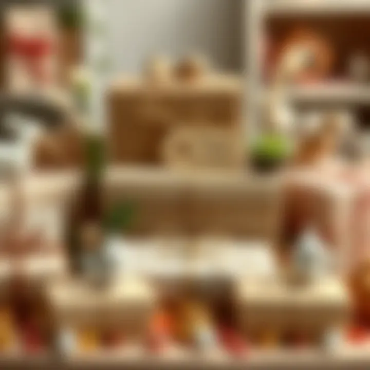 Creative arrangement showcasing unique packaging embellishments