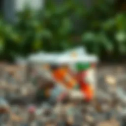 Creative recycling project made from plastic waste