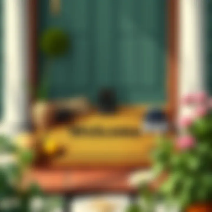 Charming outdoor welcome mat