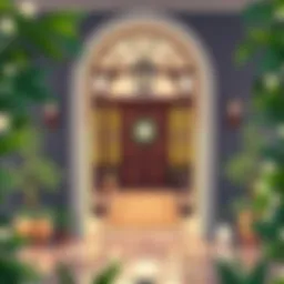 Elegant entrance with stylish decor