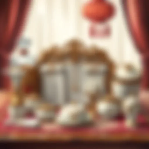 Elegant arrangement of traditional engagement items