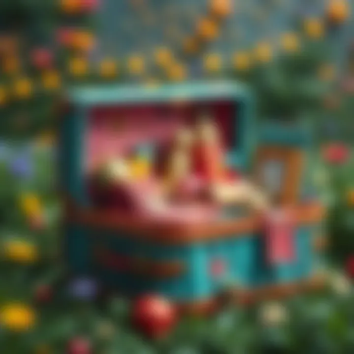 Creative use of colors and materials in portmanteau design