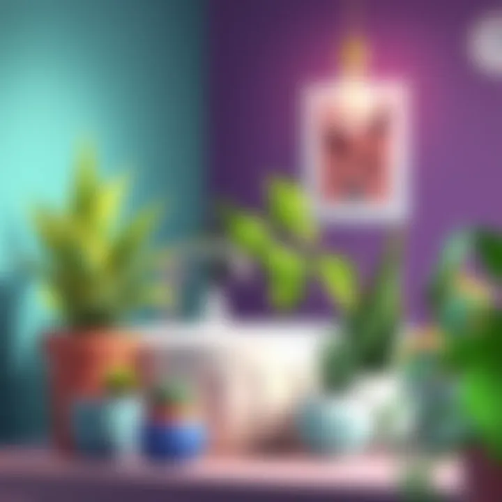 Variety of decorative plants suitable for bathrooms