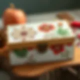 Decorative decoupage art on a wooden box