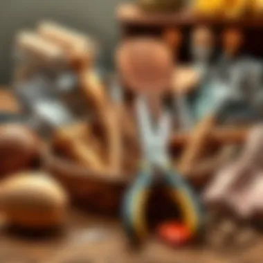 Essential Decoupage Tools Selection of tools and materials for decoupage