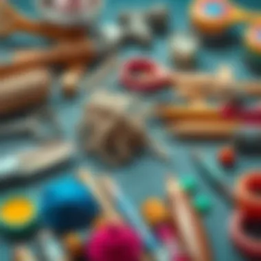 Inspiring DIY Crafting Materials DIY project materials laid out for crafting