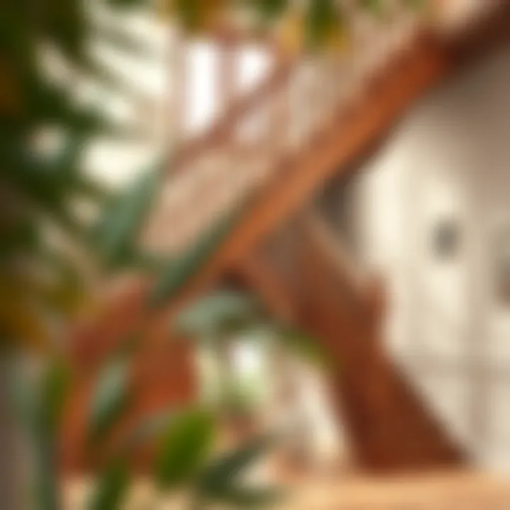 Classic Wooden Duplex Staircase Classic wooden staircase connecting two levels