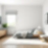 Minimalist wallpaper design in a youth room