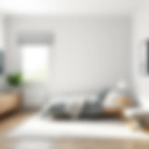 Minimalist wallpaper design in a youth room