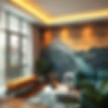 Atmospheric change with modern wallpaper